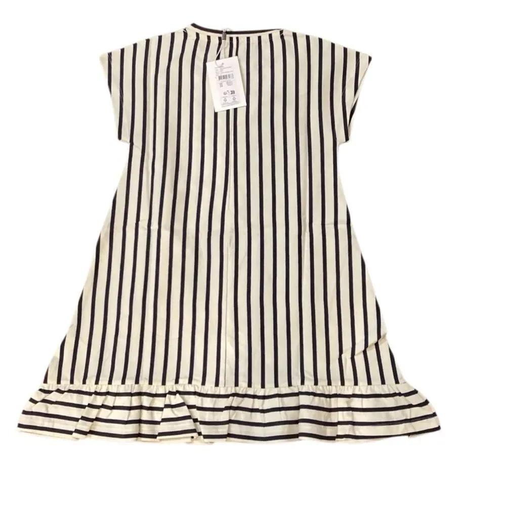 NWT Mads Norgaard Soft Single Dreamina Striped Dress Girls Size 8Y